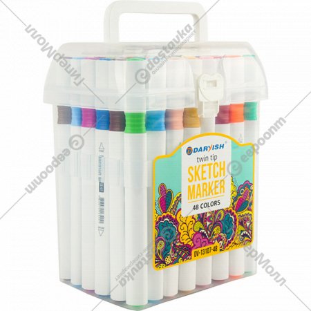 Набор маркеров для скетчинга «Darvish» DV-13107-48, 48 цветов