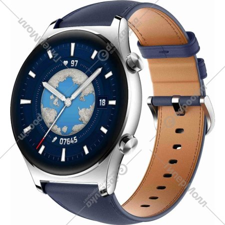 Смарт-часы «Honor» Watch GS 3, MUS-B19, ocean blue leather strap