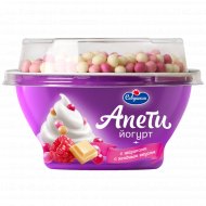Йогурт «Савушкин» Апети, пломбир, рисовые шарики ягодные, 5%, 105 г