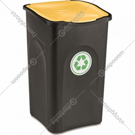 Контейнер для мусора «GreenDeco» 70650, черный, 50 л