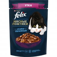 Корм для кошек «Felix» мясные ломтики, утка, 75 г
