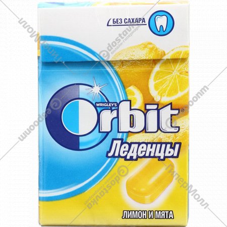 Карамель леденцовая «Orbit» лимон и мята, 34 г