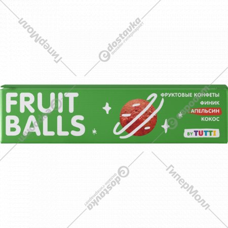 Конфеты фруктовые «Tutti» Fruit Balls, финик, кокос и апельсин, 38 г