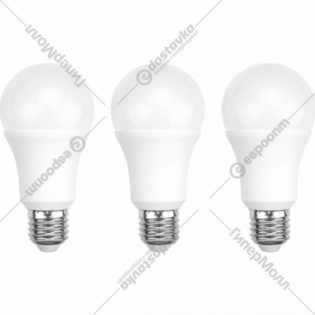Лампа светодиодная «Rexant» Груша A80 25.5 Вт E27 2423 Лм 6500 K холодный свет, 604-202-3, 3 шт
