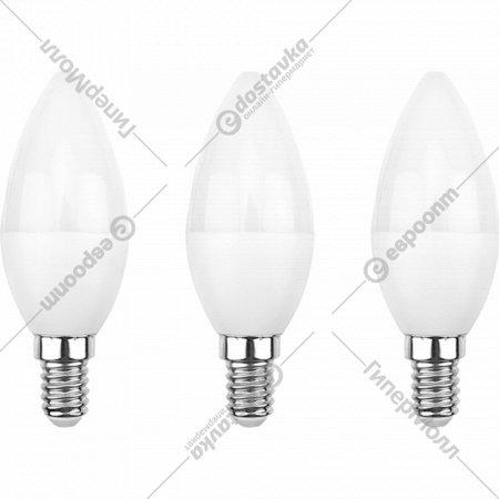 Лампа светодиодная «Rexant» Свеча CN 11.5 Вт E14 1093 Лм 6500 K холодный свет, 604-205-3, 3 шт