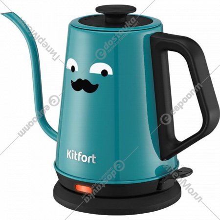 Чайник для варки кофе «Kitfort» КТ-6194-2, черно-бирюзовый