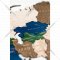 Декор на стену «Woodary» Карта мира на английском языке, 3190, многоуровневый, L, цветной, 60х105 см