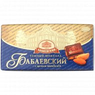 Шоколад «Бабаевский» темный, с целым миндалем, 100 г