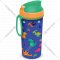 Набор детский «Пластишка» ланч-бокс 0.98 л + бутылка для воды 0.4 л с петлей, с декором, 431323709, зеленый