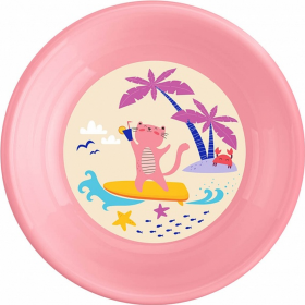 Та­рел­ка дет­ская «Пла­стиш­ка» глу­бо­кая, с де­ко­ром, 431322405, ро­зо­вый, 18.5 см