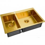 Кухонная мойка «Zorg Sanitary» INOX -PVD SZR 78-2-51 R BRONZE
