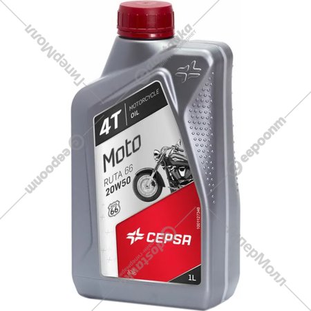 Моторное масло «Cepsa» Moto 4T Ruta 66 20W50, 1 л