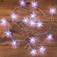 

Гирлянда"СНЕЖИНКИ" (20 LED БЕЛЫЕ 2,8 м)