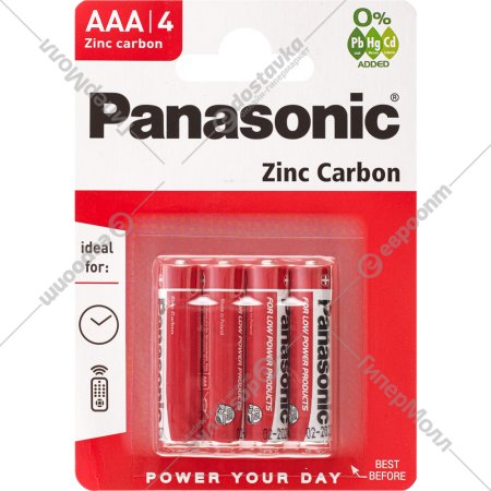 Элемент питания «Panasonic» Zinc carbon, ААA R03/4BP