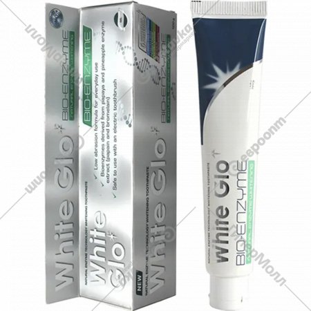 Зубная паста «White Glo» отбеливающая, биоэнзим, 100 г