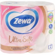 Бумага туалетная «Zewa» Ultra Soft, 4 слоя, 4 рулона
