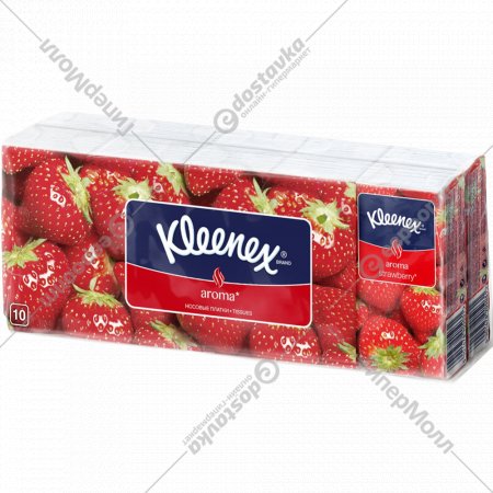 Носовые платки «Kleenex» aroma клубника, 10 шт