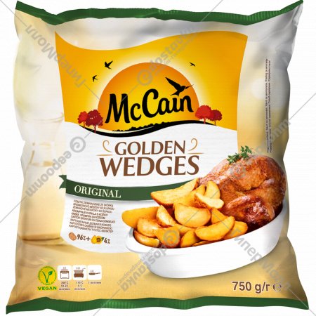 Картофель замороженный «McCain» фри, золотистый, дольки в кожуре 750 г