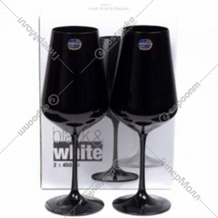 Набор бокалов для вина «Bohemia Crystal» D4653/450-2, 2 штуки, 450 мл