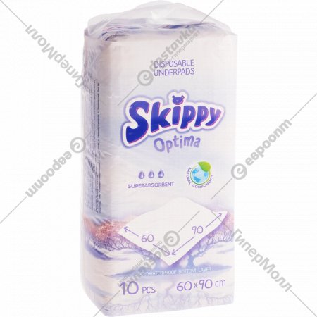 Пеленки детские «Skippy» Optima, 60x90 см, 10 шт