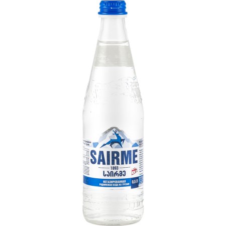 Вода питьевая Sairme негазированная, природная, родниковая, 0.5 л