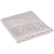 Полотенце махровое Spany Peony Floral, серое, 50 х 80 см
