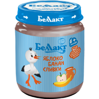 

Пюре "БЕЛЛАКТ" (яблоко/банан с/сл) 100г