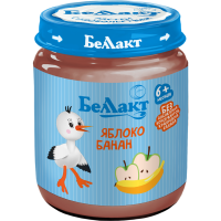 

Пюре "БЕЛЛАКТ" (яблоко/банан,б/с) 100г