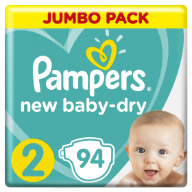 Под­гуз­ни­ки «Pampers» New Baby-Dry 4–8 кг, размер 2, 94 шт