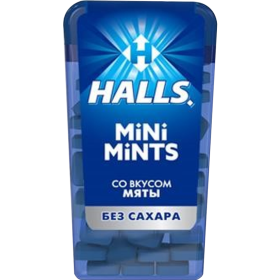 Кон­фе­ты «Halls Mini Mints» со вкусом мяты, 12.5 г