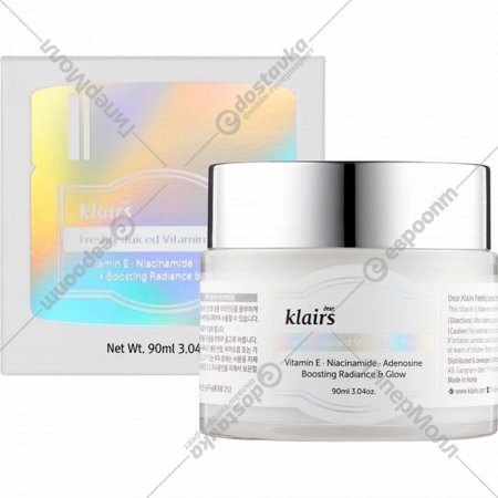 Маска для лица «Dear Klairs» Freshly Juiced Vitamin E Mask, для сияния кожи, 90 мл