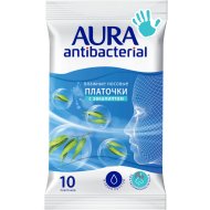 Платочки влажные «Aura» носовые, Antibacterial pocket-pack, 10 шт