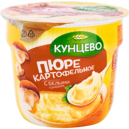 Картофельное пюре Кунцево быстрого приготовления, белые грибы, 40 г