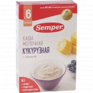 Каша молочная детская «Semper» кукурузная с черникой, 180 г