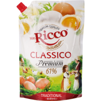 

Майонез"MR.RICCO"(Classicо,61%,д/п)780мл