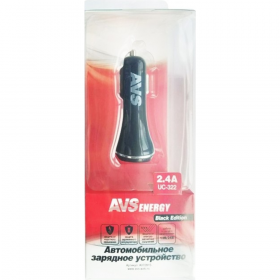 Ав­то­мо­биль­ное за­ряд­ное устрой­ство «AVS» UC-322, A07281S, черный