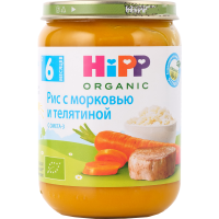 

ДП конс."HIPP "(ризотто с телят.)190гр.