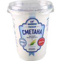 

Сметана (25%,п/стакан)Милкавита 0.37л