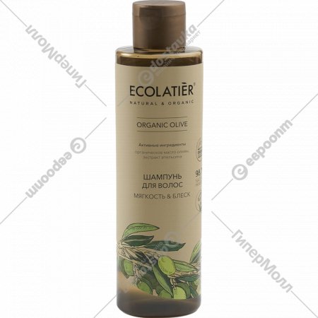 Шампунь для волос «Ecolatier» Green Olive, Мягкость&Блеск, 250 мл