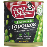 

Горошек "ФРАУ МАРТА" (зеленый,ж/б) 310г