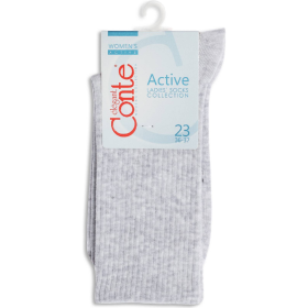 Носки женские «Conte Elegant» ACTIVE, размер 23, 000, светлый-серый