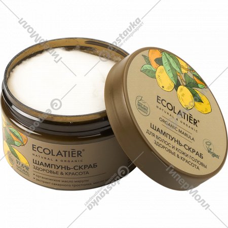 Шампунь-скраб для волос «Ecolatier» Green Marula, Здоровье&Красота, 300 г