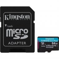 Карта памяти «Kingston» Canvas Go Plus, SDCG3/64GB