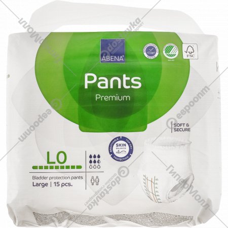 Подгузники-трусики для взрослых «Abena» Pants Premium, L0, 15 шт