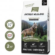 Корм для собак «Natura Wild» Ontario Wildland, для всех пород, с ягненком и французской свининой, 2 кг