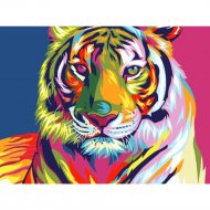 Картина по номерам «Azart» Радужный тигр, 30х40 см