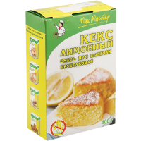 

Смесь безбел д/выпечки"КЕКС ЛИМОНЫЙ"400г