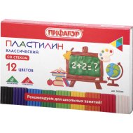 Пластилин Пифагор 105434, классический, 12 цветов