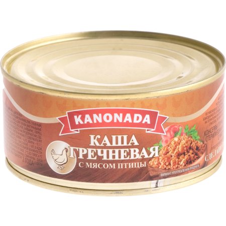 Консервы мясные Kanonada каша гречневая с птицей, 290 г