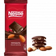 Шоколад «Nestle» темный, с миндалем, 82 г